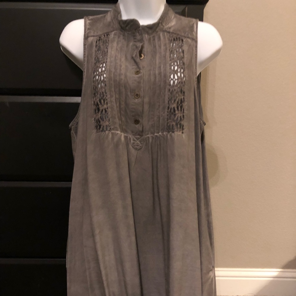 Entro Grey Sleeveless Tunic Dress